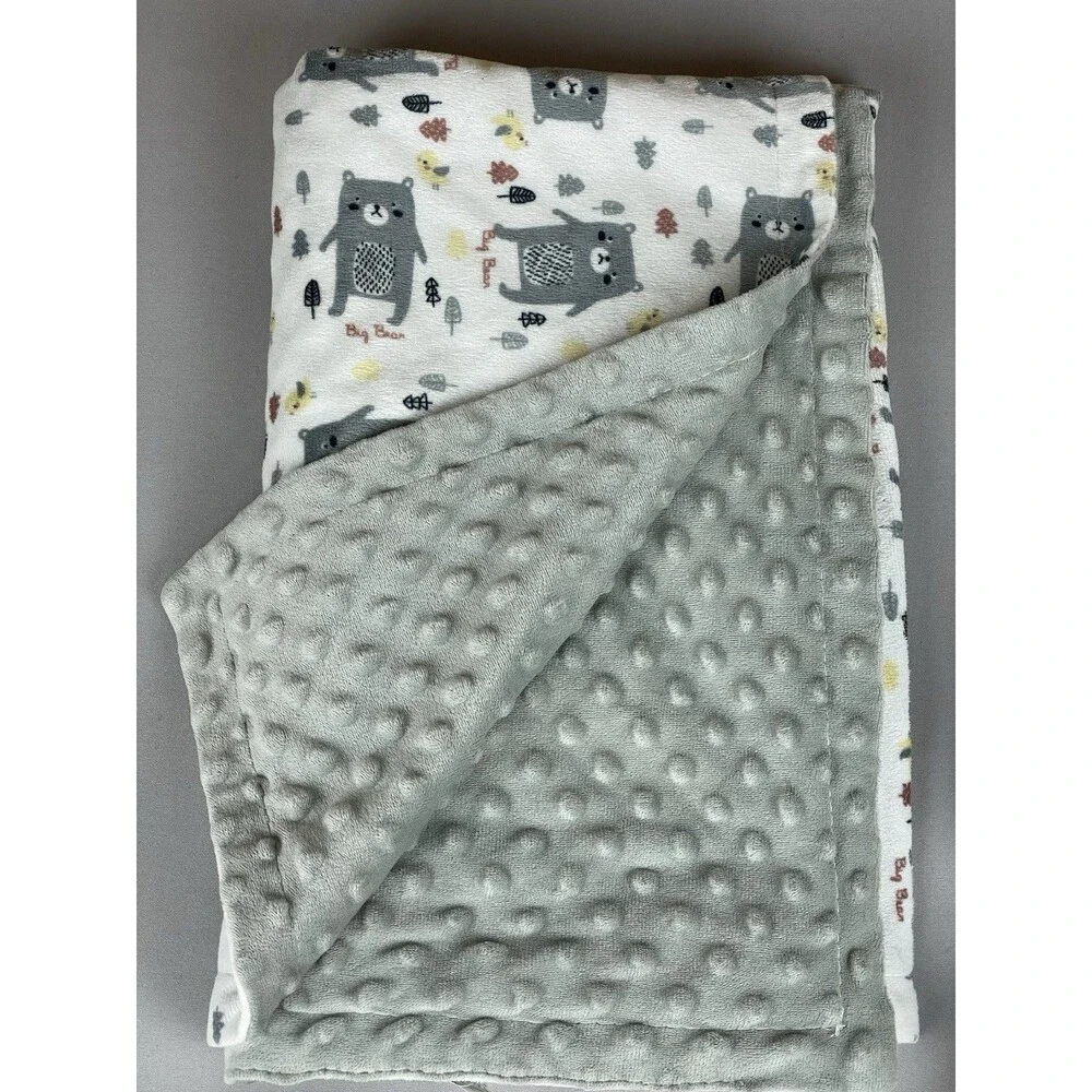 Lot of 4 Baby Blankets Cloud Island Plush/Cotton Disney Baby Bambi Boritar Bear